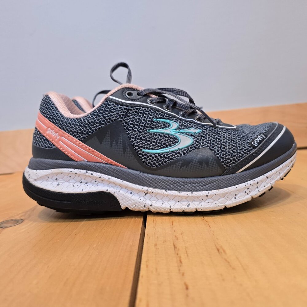 Gray and Coral Women's Sneakers